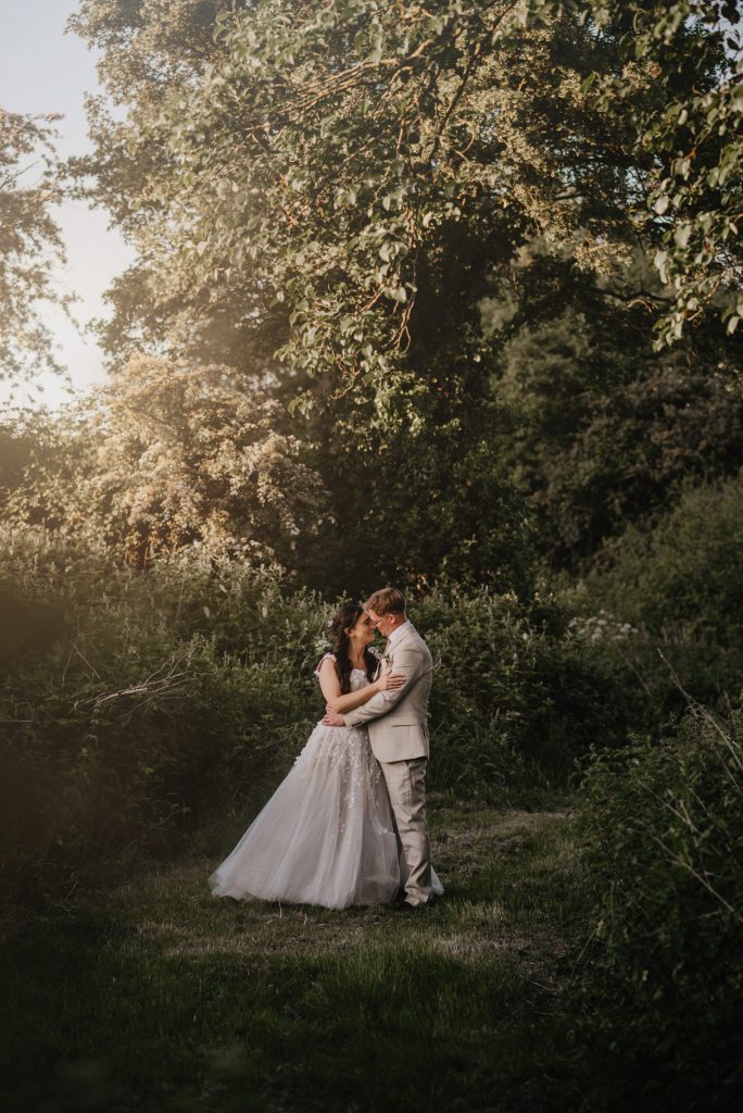 A Bride and Groom having a first dance at their wedding reception at a hotel in Chichester
