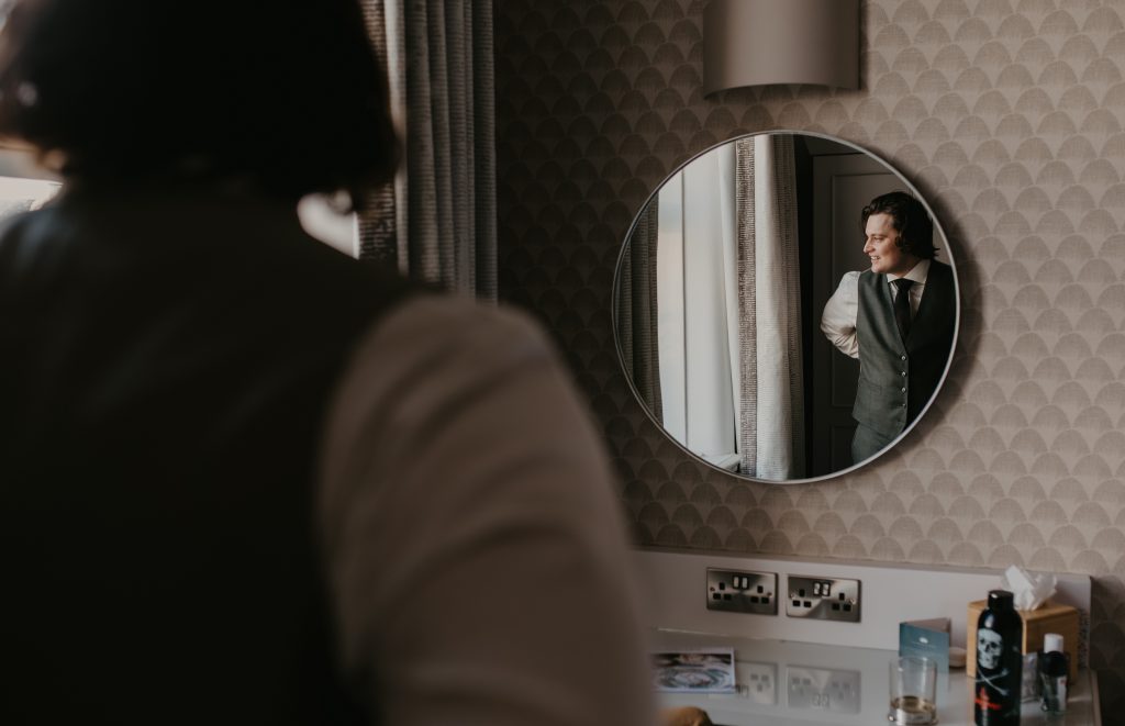 Groom Portraits at The Queens Hotel